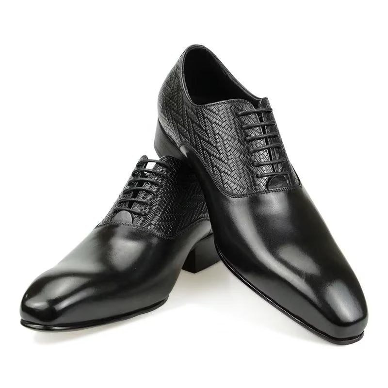 Formelle Herrenschuhe Modische Brogue-hochzeits-oxford-lederschuhe - Schwarz