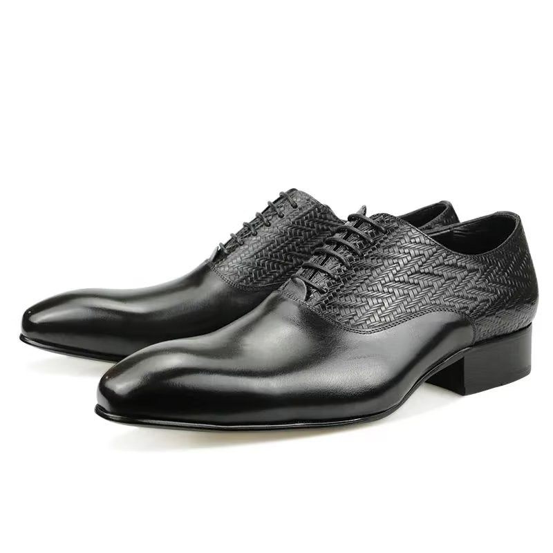 Formelle Herrenschuhe Modische Brogue-hochzeits-oxford-lederschuhe - Schwarz