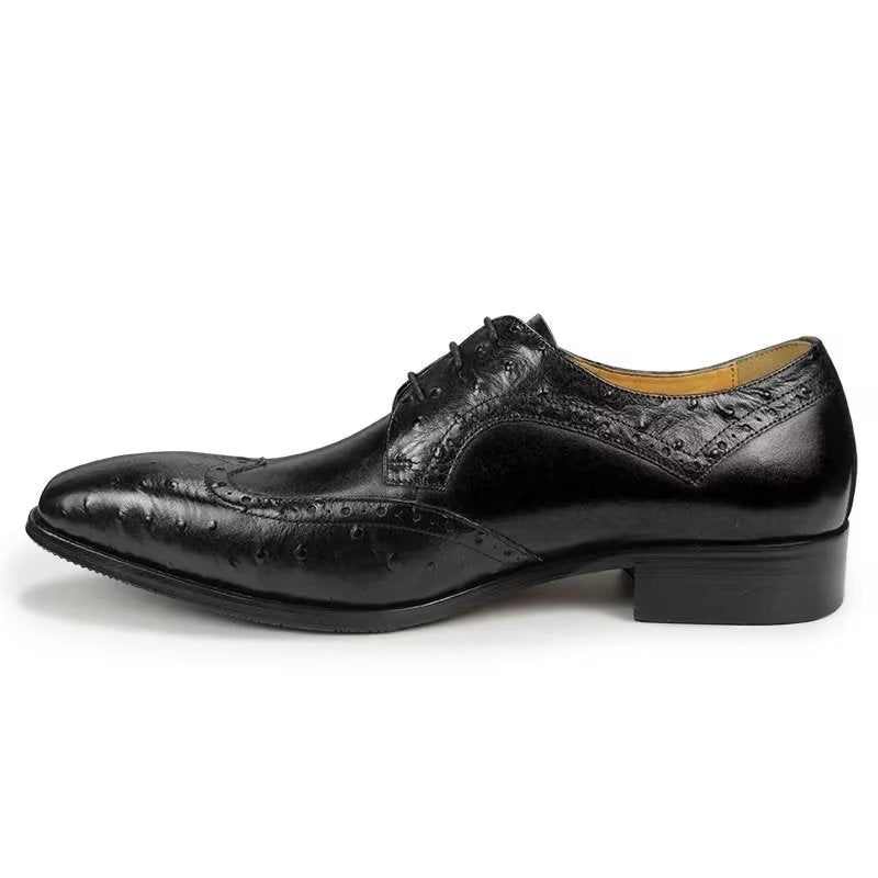 Formelle Herrenschuhe Modische Maßgeschneiderte Brogue-hochzeitsschuhe Aus Leder - Schwarz