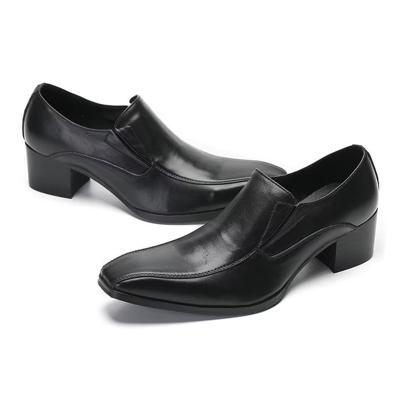 Formelle Herrenschuhe Modische Slip-on-schuhe Aus Krokodilleder - Schwarz