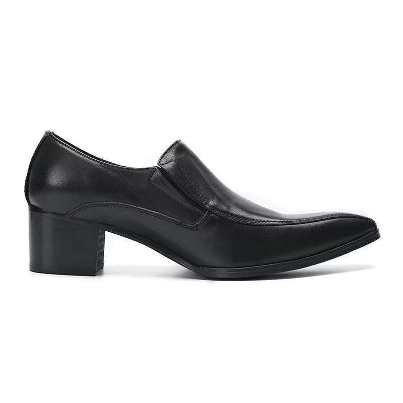 Formelle Herrenschuhe Modische Slip-on-schuhe Aus Krokodilleder - Schwarz