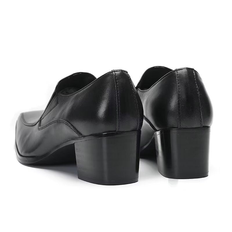 Formelle Herrenschuhe Modische Slip-on-schuhe Aus Krokodilleder - Schwarz