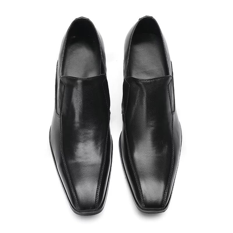 Formelle Herrenschuhe Modische Slip-on-schuhe Aus Krokodilleder - Schwarz