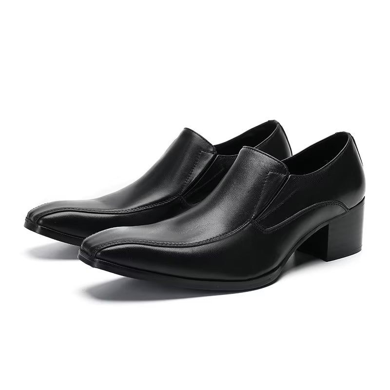 Formelle Herrenschuhe Modische Slip-on-schuhe Aus Krokodilleder - Schwarz