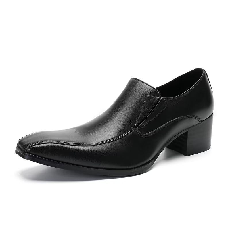 Formelle Herrenschuhe Modische Slip-on-schuhe Aus Krokodilleder - Schwarz