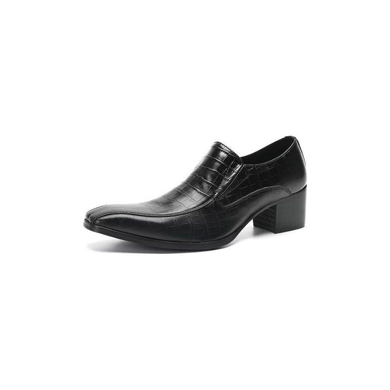 Formelle Herrenschuhe Modische Slip-on-schuhe Aus Krokodilleder - Schwarz 1