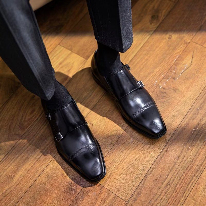 Formelle Herrenschuhe Monkstraps-kleiderschuhe - Schwarz