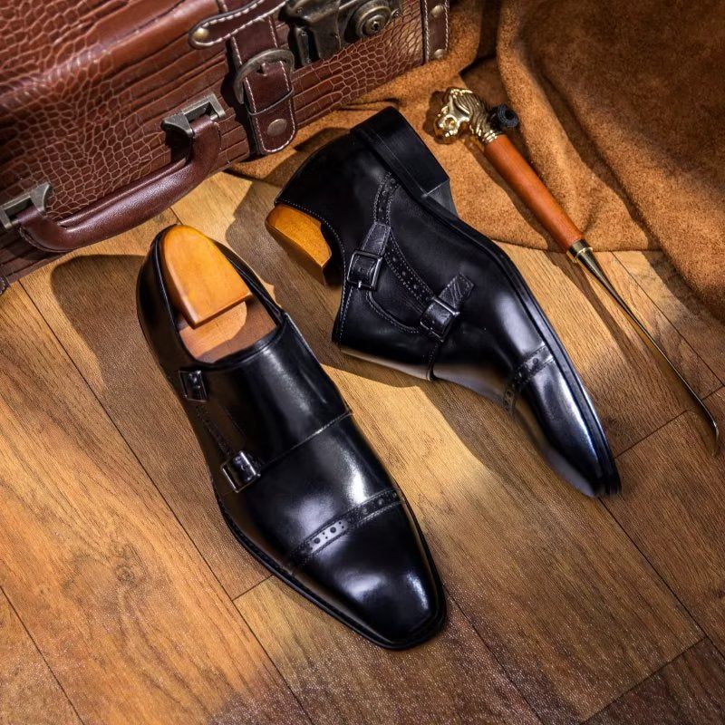 Formelle Herrenschuhe Monkstraps-kleiderschuhe - Schwarz