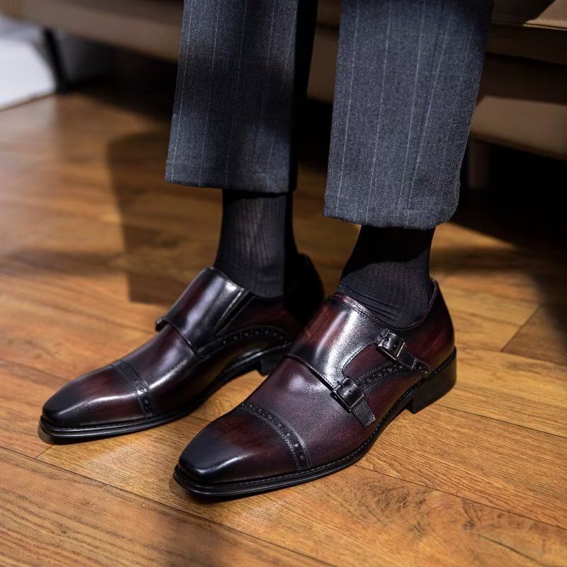 Formelle Herrenschuhe Monkstraps-kleiderschuhe - Kaffee