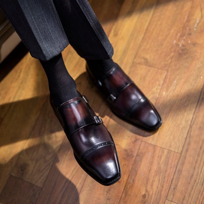 Formelle Herrenschuhe Monkstraps-kleiderschuhe - Kaffee