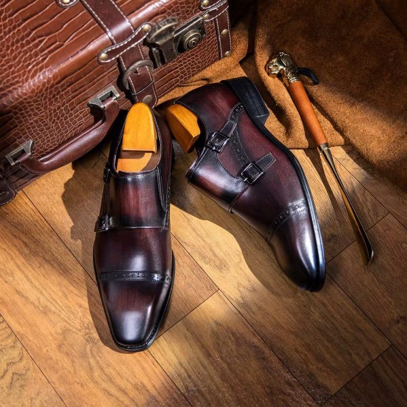 Formelle Herrenschuhe Monkstraps-kleiderschuhe - Kaffee