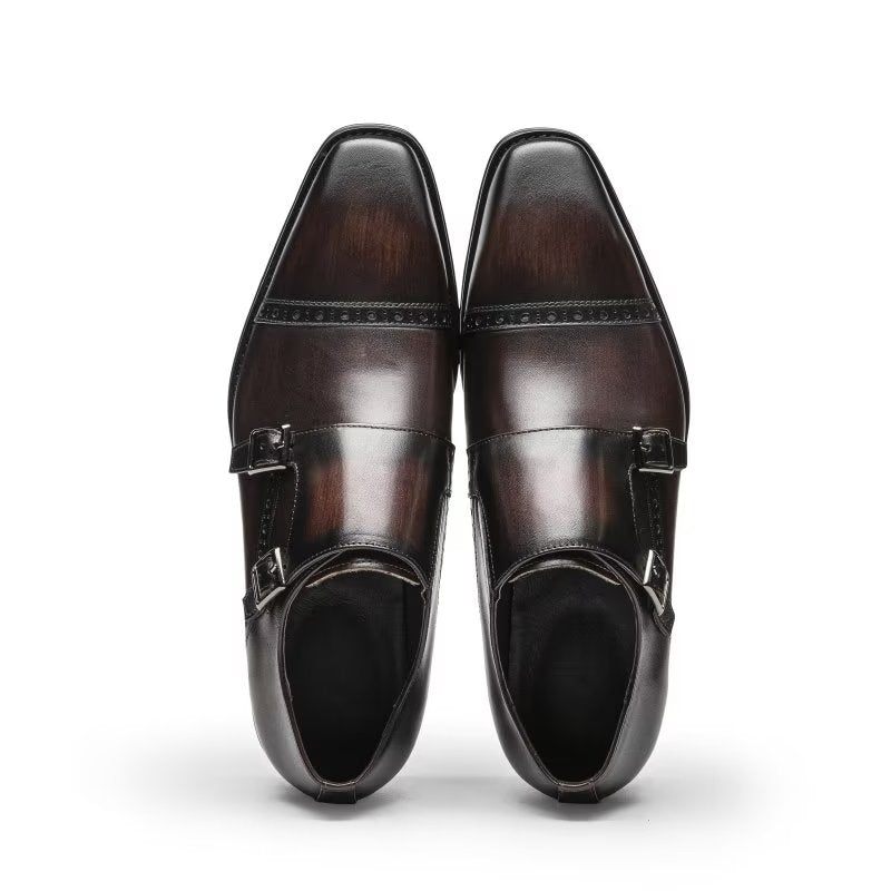 Formelle Herrenschuhe Monkstraps-kleiderschuhe - Kaffee