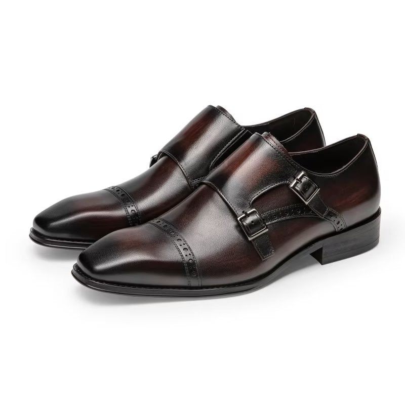 Formelle Herrenschuhe Monkstraps-kleiderschuhe - Kaffee