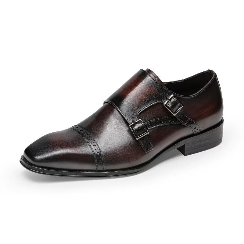 Formelle Herrenschuhe Monkstraps-kleiderschuhe - Kaffee