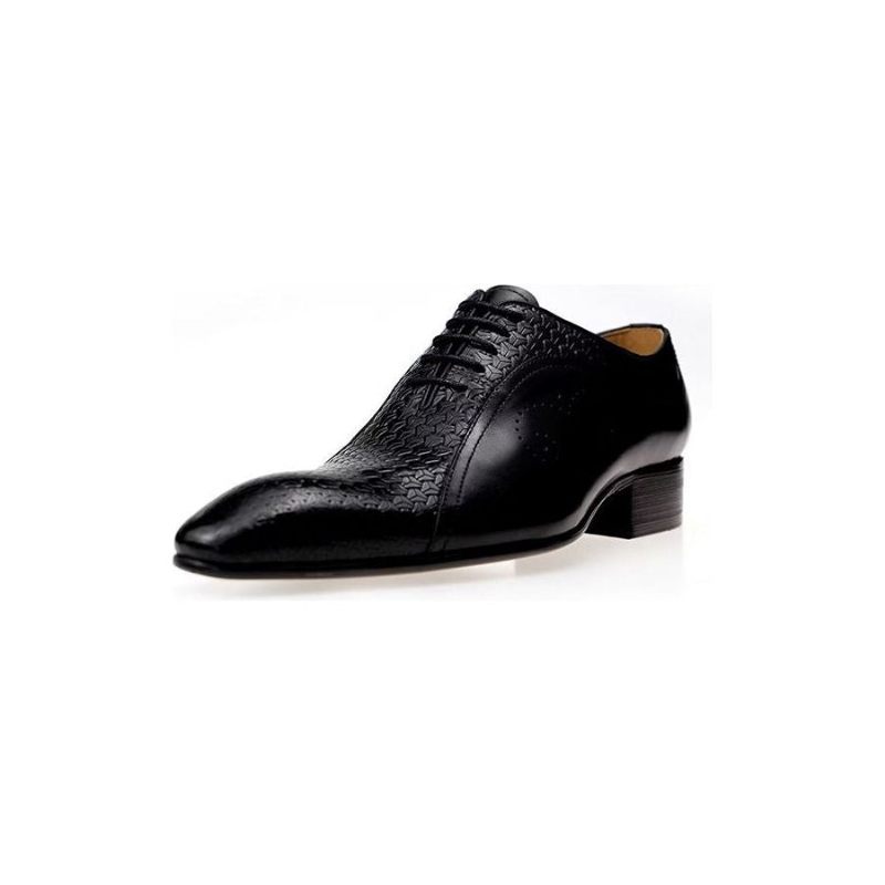 Formelle Herrenschuhe Opulente Brogue-hochzeits-oxfords Aus Leder - Schwarz