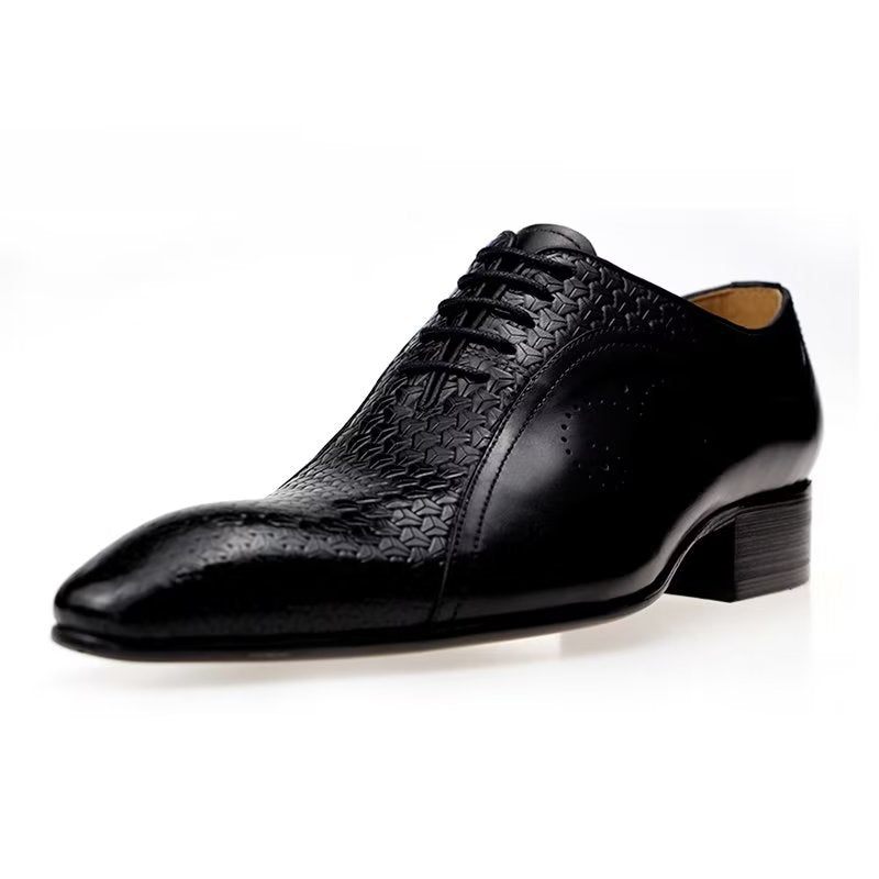 Formelle Herrenschuhe Opulente Brogue-hochzeits-oxfords Aus Leder - Schwarz