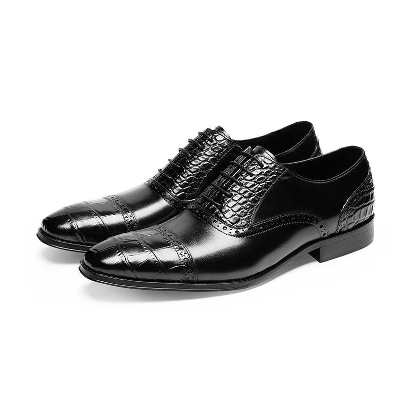 Formelle Herrenschuhe Opulente Croctex Oxford-schuhe - Schwarz