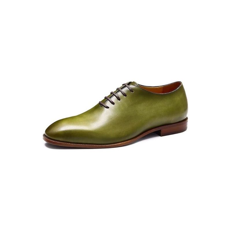 Formelle Herrenschuhe Opulente Exotische Oxford-schuhe Mit Runder Zehenpartie - Grün