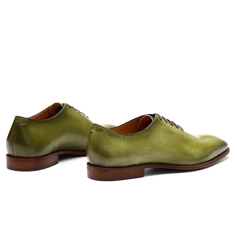 Formelle Herrenschuhe Opulente Exotische Oxford-schuhe Mit Runder Zehenpartie - Grün