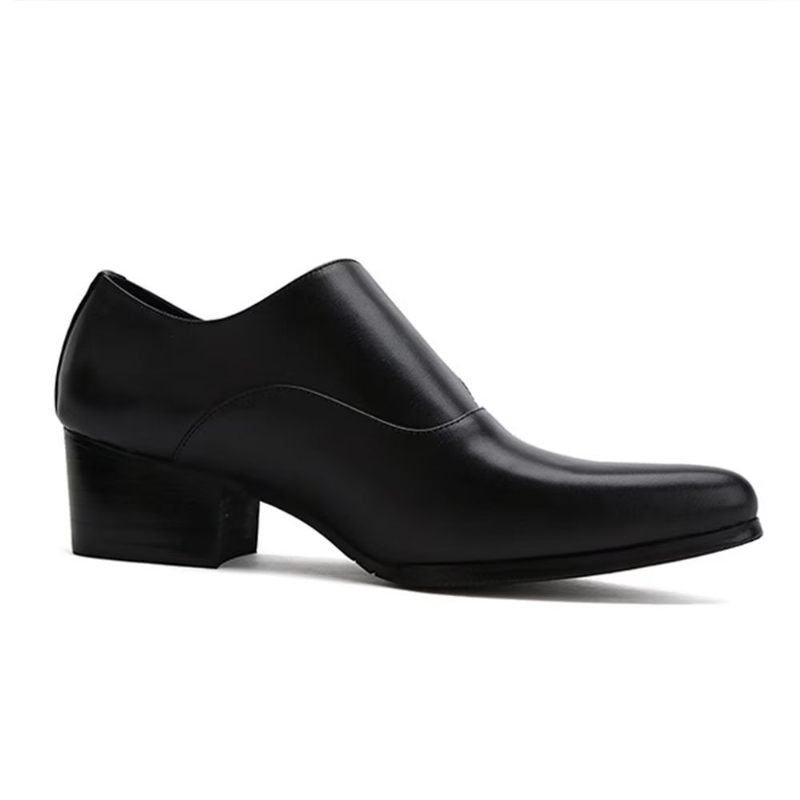 Formelle Herrenschuhe Raffinierte Geprägte Spitze Zehen-monkstrap-kleiderschuhe - Schwarz