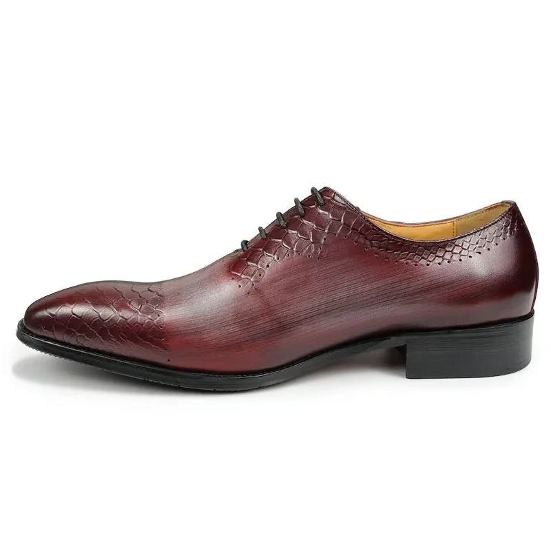 Formelle Herrenschuhe Schicke Brogue-hochzeitsschuhe Aus Leder - Rot