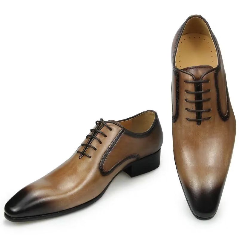 Formelle Herrenschuhe Schicke Brogue-schuhe Aus Echtem Leder Für Hochzeiten - Braun