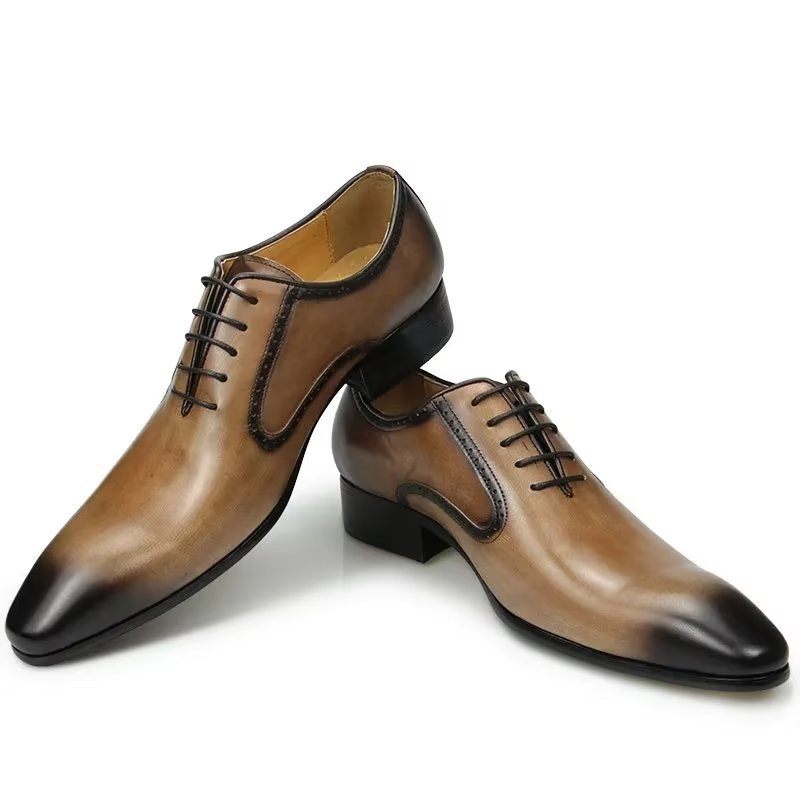 Formelle Herrenschuhe Schicke Brogue-schuhe Aus Echtem Leder Für Hochzeiten - Braun