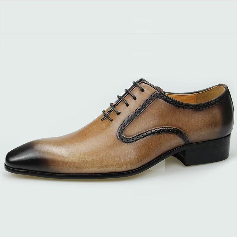 Formelle Herrenschuhe Schicke Brogue-schuhe Aus Echtem Leder Für Hochzeiten - Braun