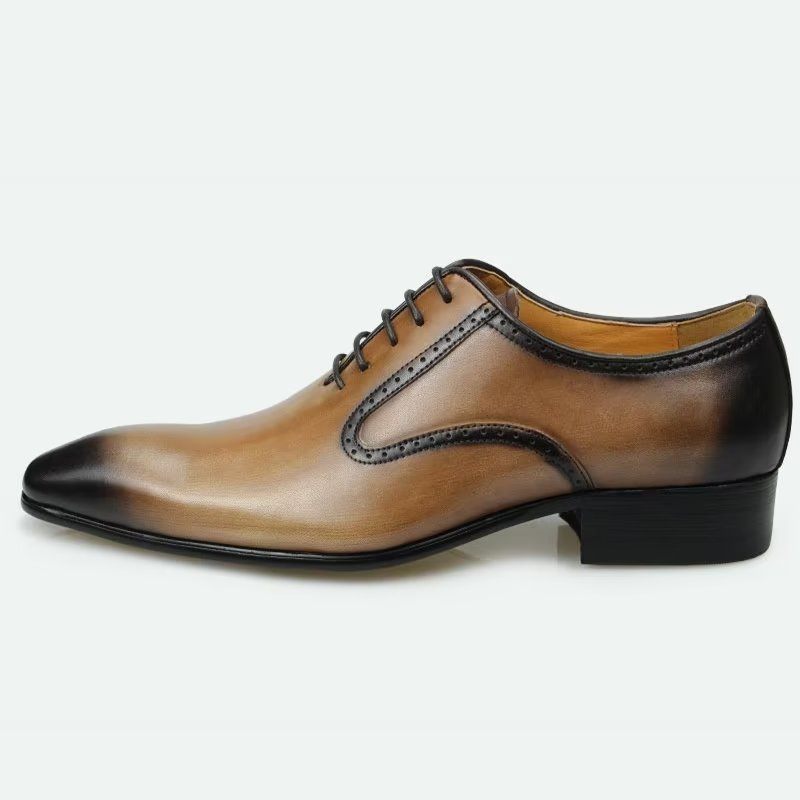 Formelle Herrenschuhe Schicke Brogue-schuhe Aus Echtem Leder Für Hochzeiten - Braun