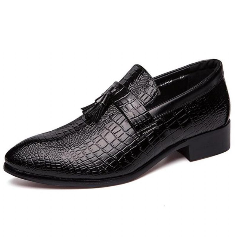 Formelle Herrenschuhe Schicke Business-loafer Aus Leder - Schwarz