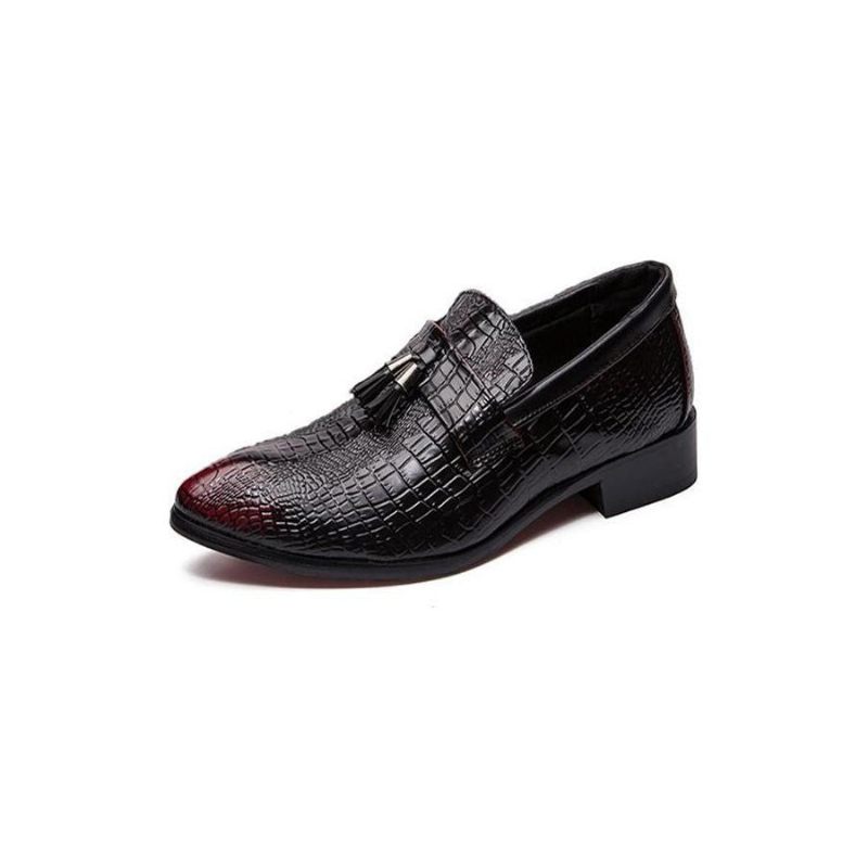 Formelle Herrenschuhe Schicke Business-loafer Aus Leder - Rot