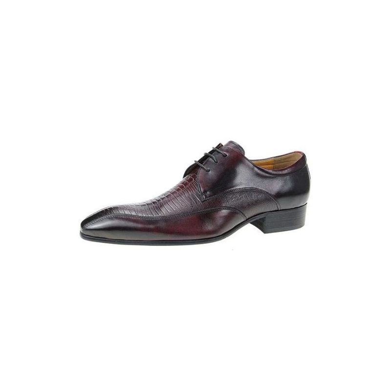 Formelle Herrenschuhe Schicke Croctex Derby-schuhe Mit Spitzer Zehenpartie - Rot