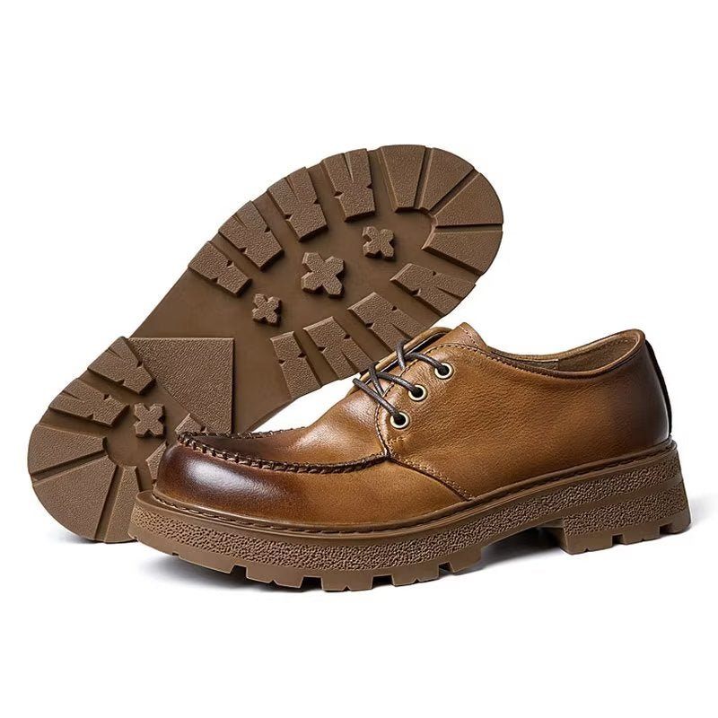 Formelle Herrenschuhe Schicke Leatherlux-schnürschuhe - Kaffee