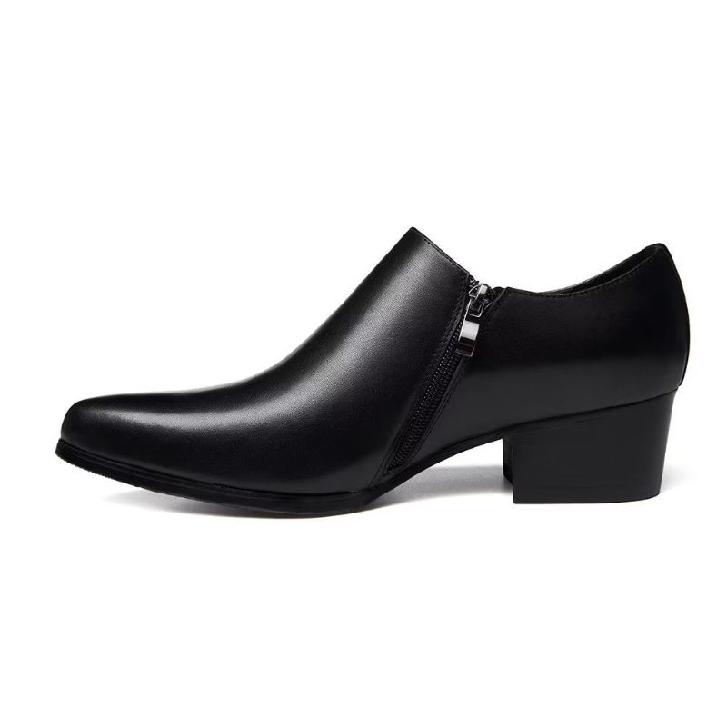 Formelle Herrenschuhe Schicke Slip-on-schuhe Mit Spitzer Zehenpartie - Schwarz