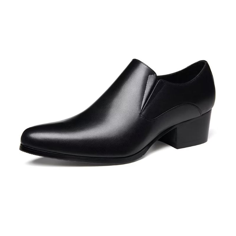 Formelle Herrenschuhe Schicke Slip-on-schuhe Mit Spitzer Zehenpartie - Schwarz