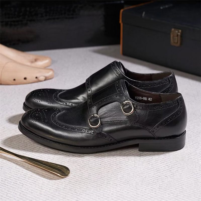 Formelle Herrenschuhe Schlanke Slip-on-essentials Für Herren - Schwarz