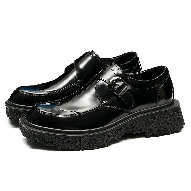 Formelle Herrenschuhe Slip-on-designer-hochzeits-brogues Aus Exotischem Leder - Schwarz