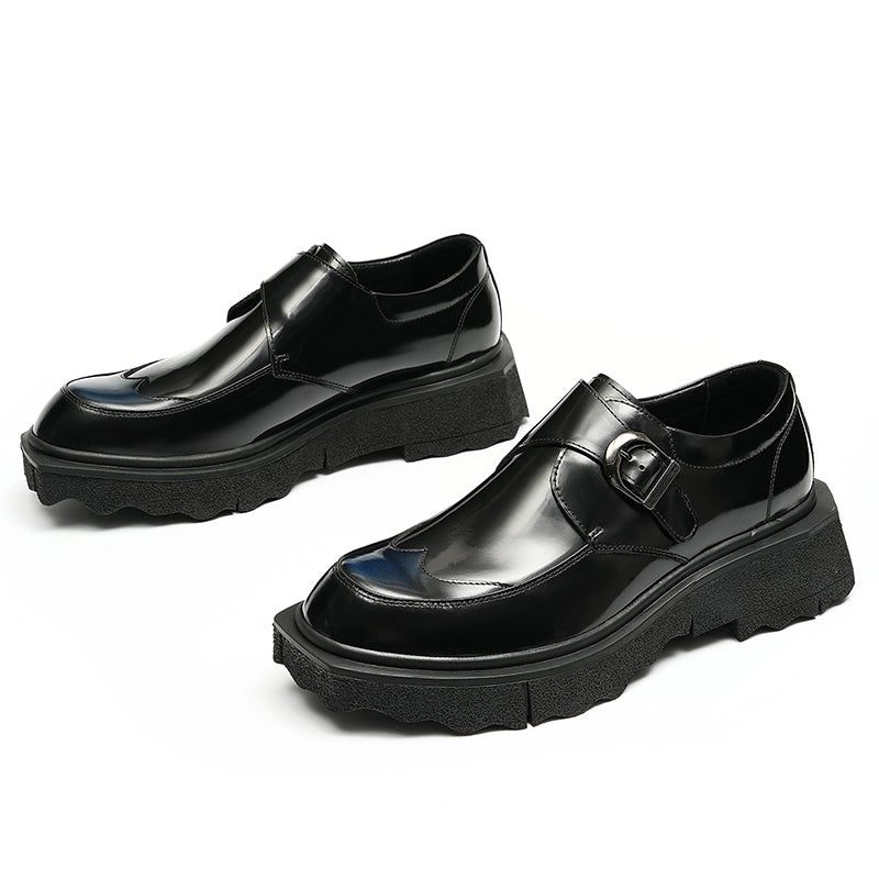 Formelle Herrenschuhe Slip-on-designer-hochzeits-brogues Aus Exotischem Leder - Schwarz