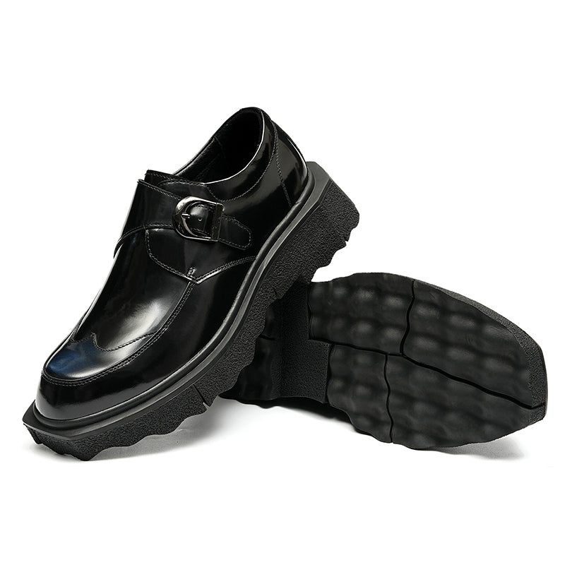 Formelle Herrenschuhe Slip-on-designer-hochzeits-brogues Aus Exotischem Leder - Schwarz