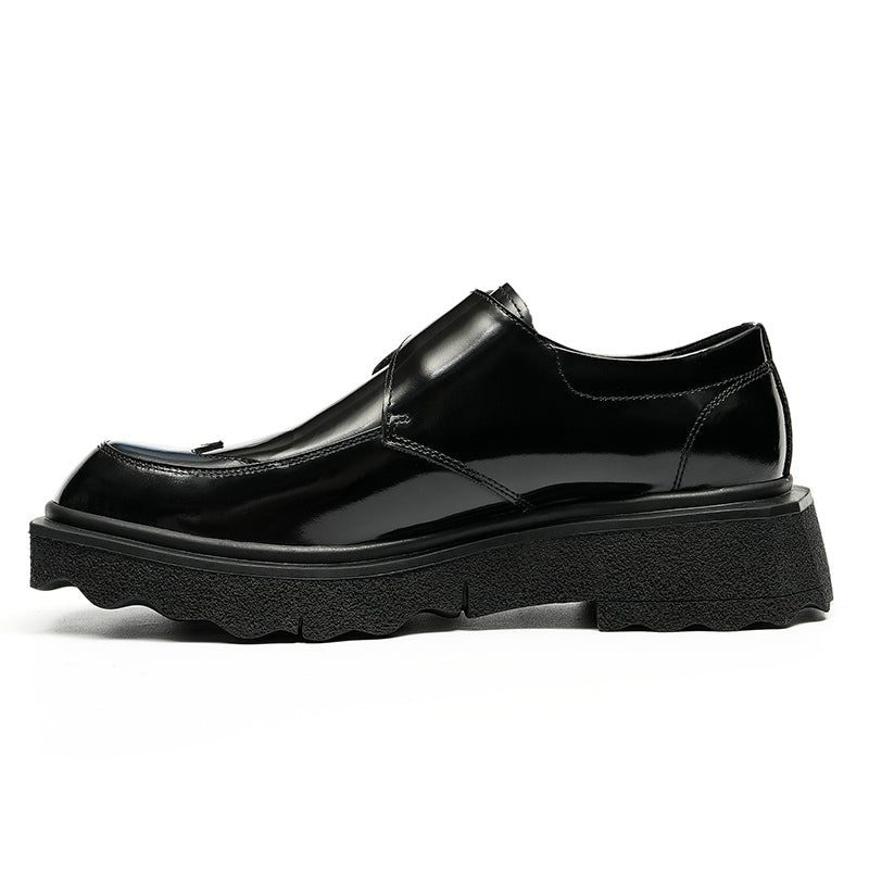 Formelle Herrenschuhe Slip-on-designer-hochzeits-brogues Aus Exotischem Leder - Schwarz