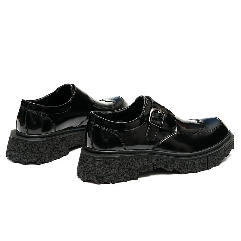 Formelle Herrenschuhe Slip-on-designer-hochzeits-brogues Aus Exotischem Leder - Schwarz