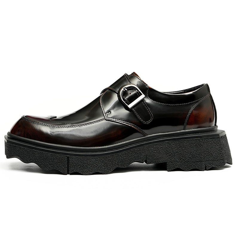 Formelle Herrenschuhe Slip-on-designer-hochzeits-brogues Aus Exotischem Leder - Kaffee