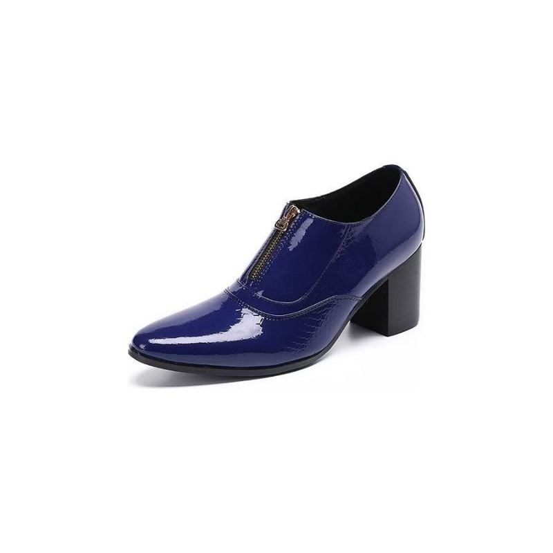 Formelle Herrenschuhe Slip-on-schuhe Aus Echtem Leder - Blau