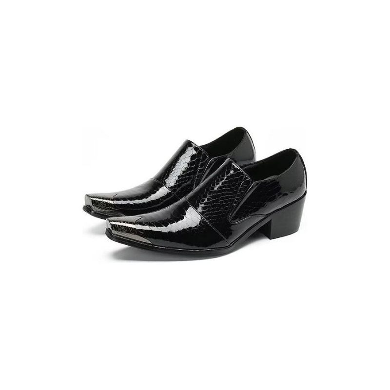 Formelle Herrenschuhe Slip-on-schuhe Aus Echtem Leder - Schwarz 1