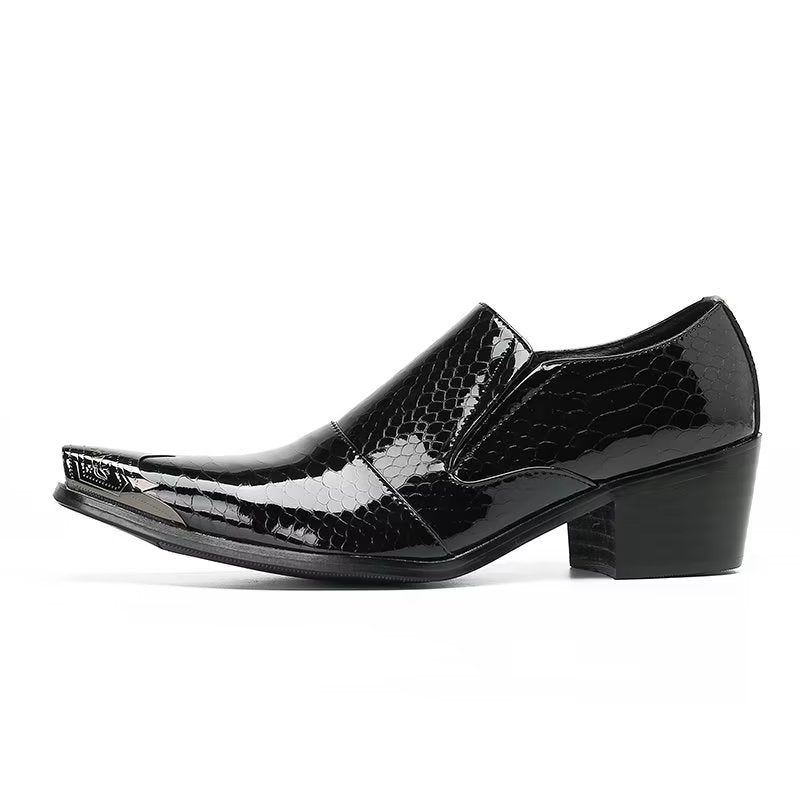 Formelle Herrenschuhe Slip-on-schuhe Aus Echtem Leder - Schwarz 1