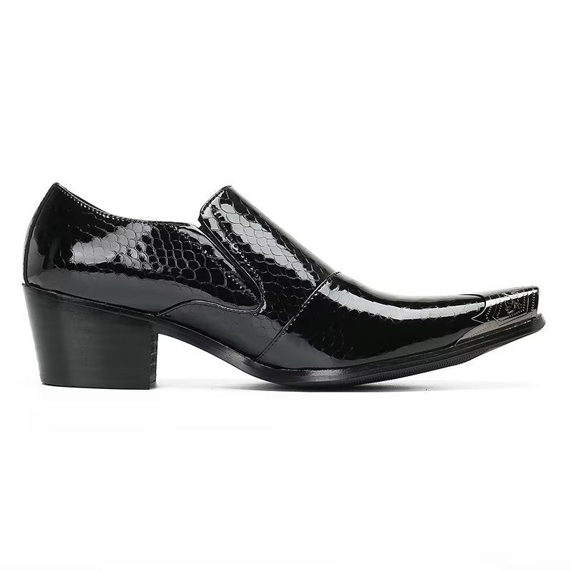 Formelle Herrenschuhe Slip-on-schuhe Aus Echtem Leder - Schwarz 1