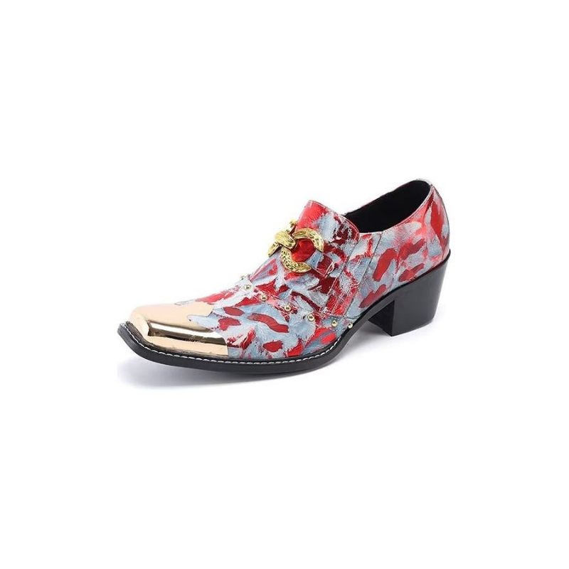 Formelle Herrenschuhe Slip-on-schuhe Aus Leder - Rot