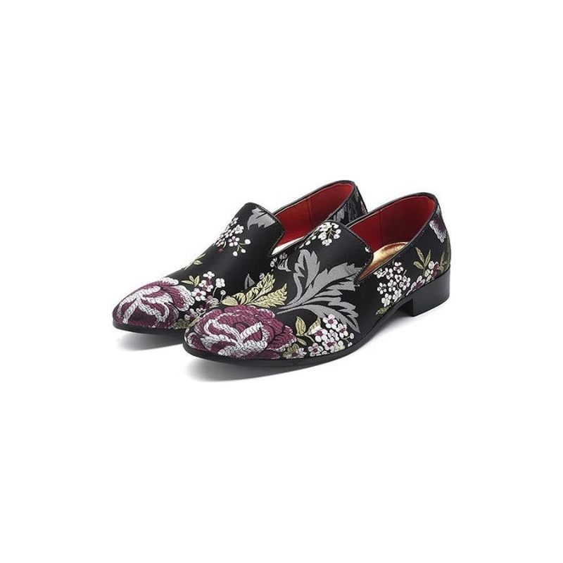 Formelle Herrenschuhe Slip-on-schuhe Mit Exotischem Blumendruck