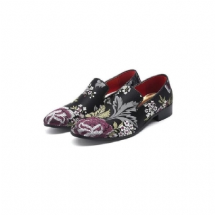 Formelle Herrenschuhe Slip-on-schuhe Mit Exotischem Blumendruck