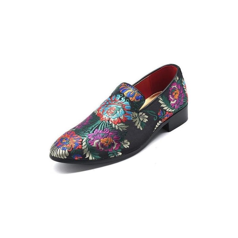 Formelle Herrenschuhe Slip-on-schuhe Mit Exotischem Blumendruck - Mehrfarbig 2